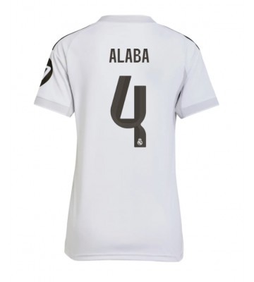 Real Madrid David Alaba #4 Replik Heimtrikot Damen 2025-26 Kurzarm